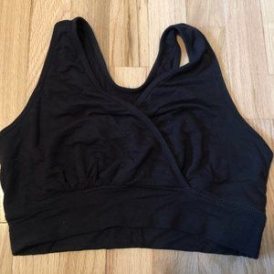 Kindred Bravely French Terry Racerback Nursing & Sleep Bra | Black - Medium-Bust